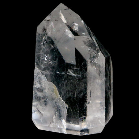 2.1" Crackle Crystal Quartz Tower Point Mineral Specimen Self Standing Brazil