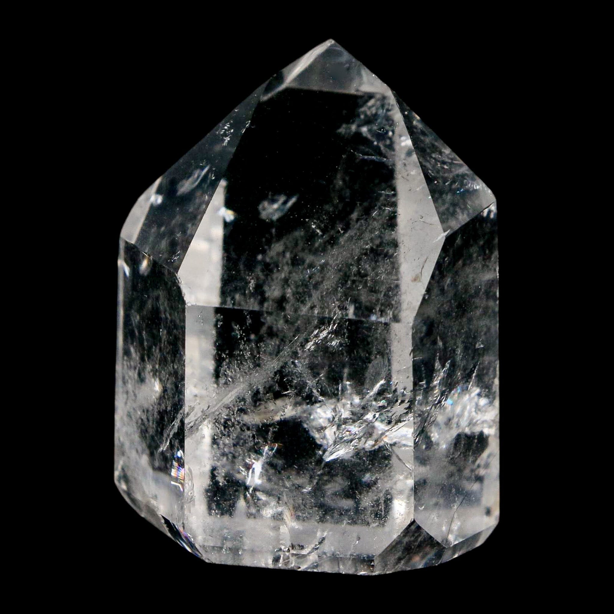 1.9" Crackle Crystal Quartz Tower Point Mineral Specimen Self Standing Brazil - Fossil Age Minerals