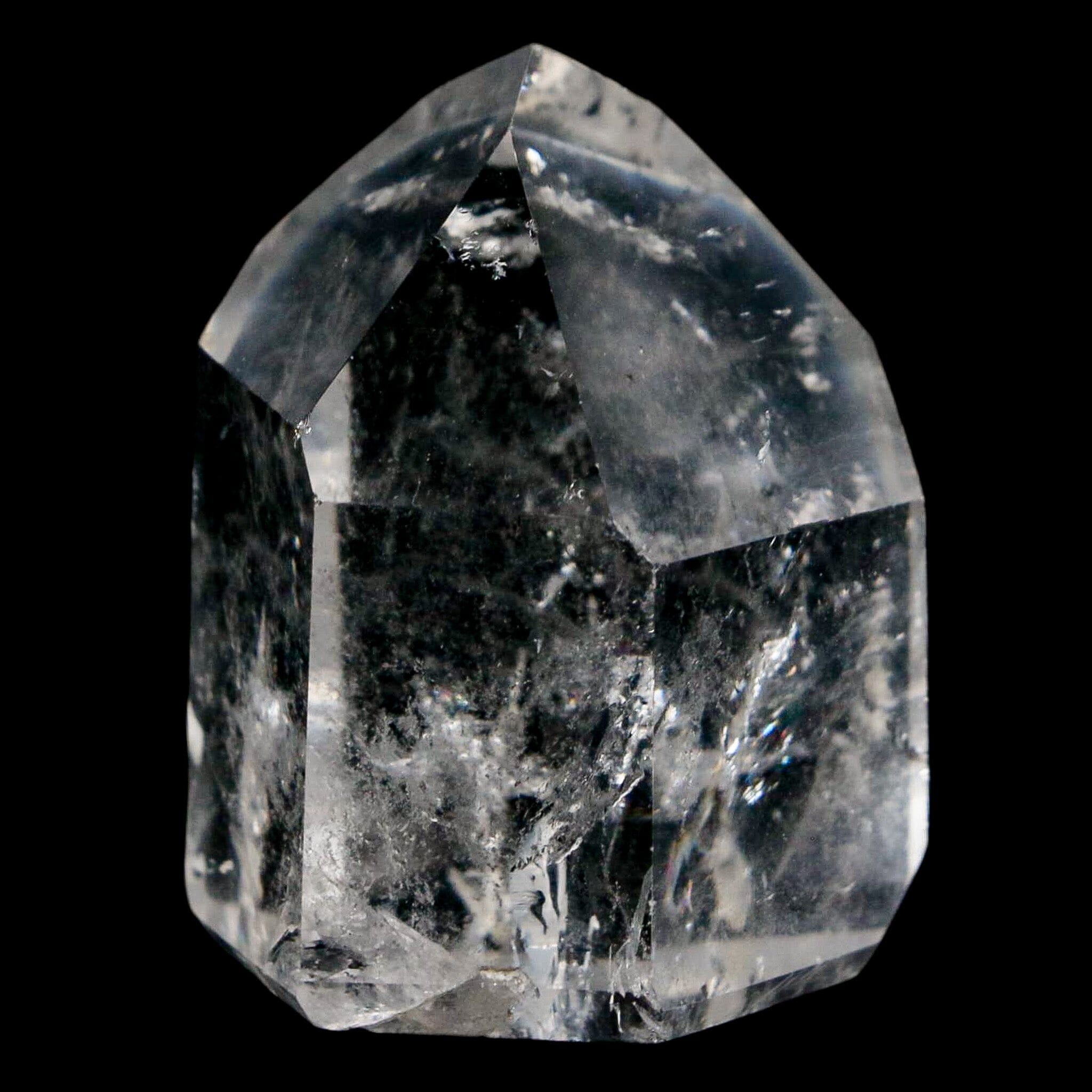 1.9" Crackle Crystal Quartz Tower Point Mineral Specimen Self Standing Brazil - Fossil Age Minerals
