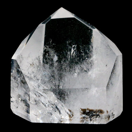 2" Crackle Crystal Quartz Tower Point Mineral Specimen Self Standing Brazil