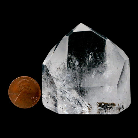 2" Crackle Crystal Quartz Tower Point Mineral Specimen Self Standing Brazil - Fossil Age Minerals