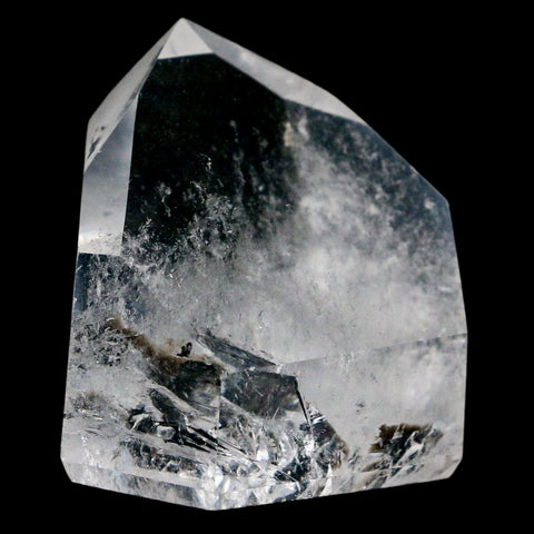 2" Crackle Crystal Quartz Tower Point Mineral Specimen Self Standing Brazil - Fossil Age Minerals