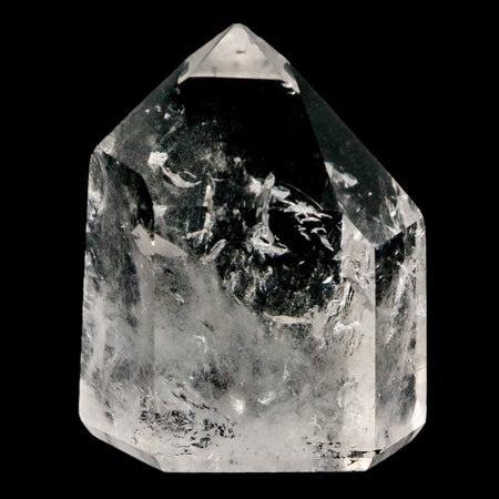 1.9" Crackle Crystal Quartz Tower Point Mineral Specimen Self Standing Brazil