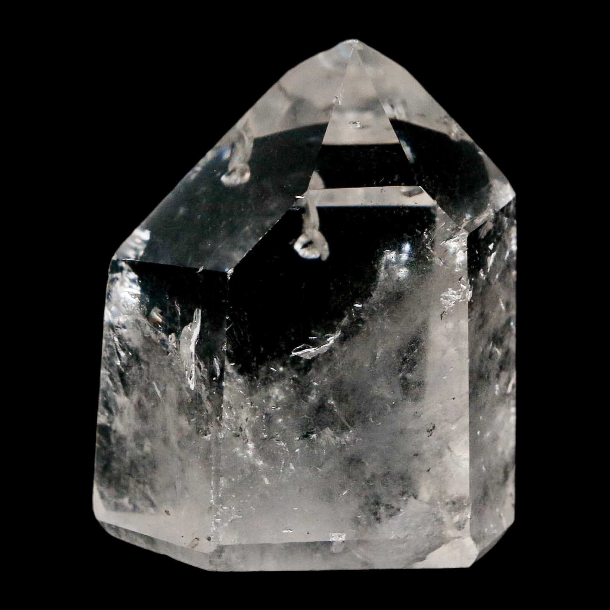 1.9" Crackle Crystal Quartz Tower Point Mineral Specimen Self Standing Brazil - Fossil Age Minerals