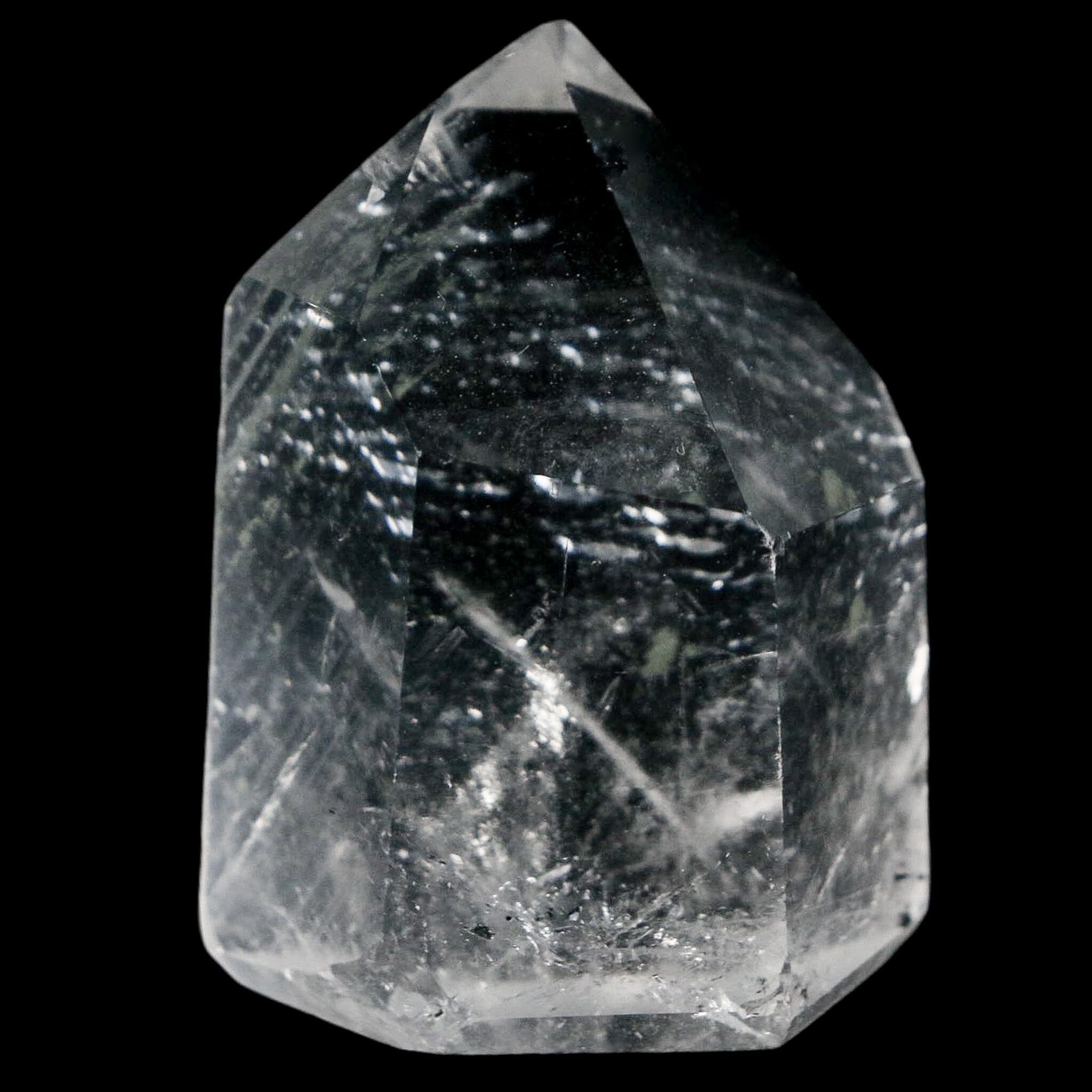 1.7" Crackle Crystal Quartz Tower Point Mineral Specimen Self Standing Brazil - Fossil Age Minerals