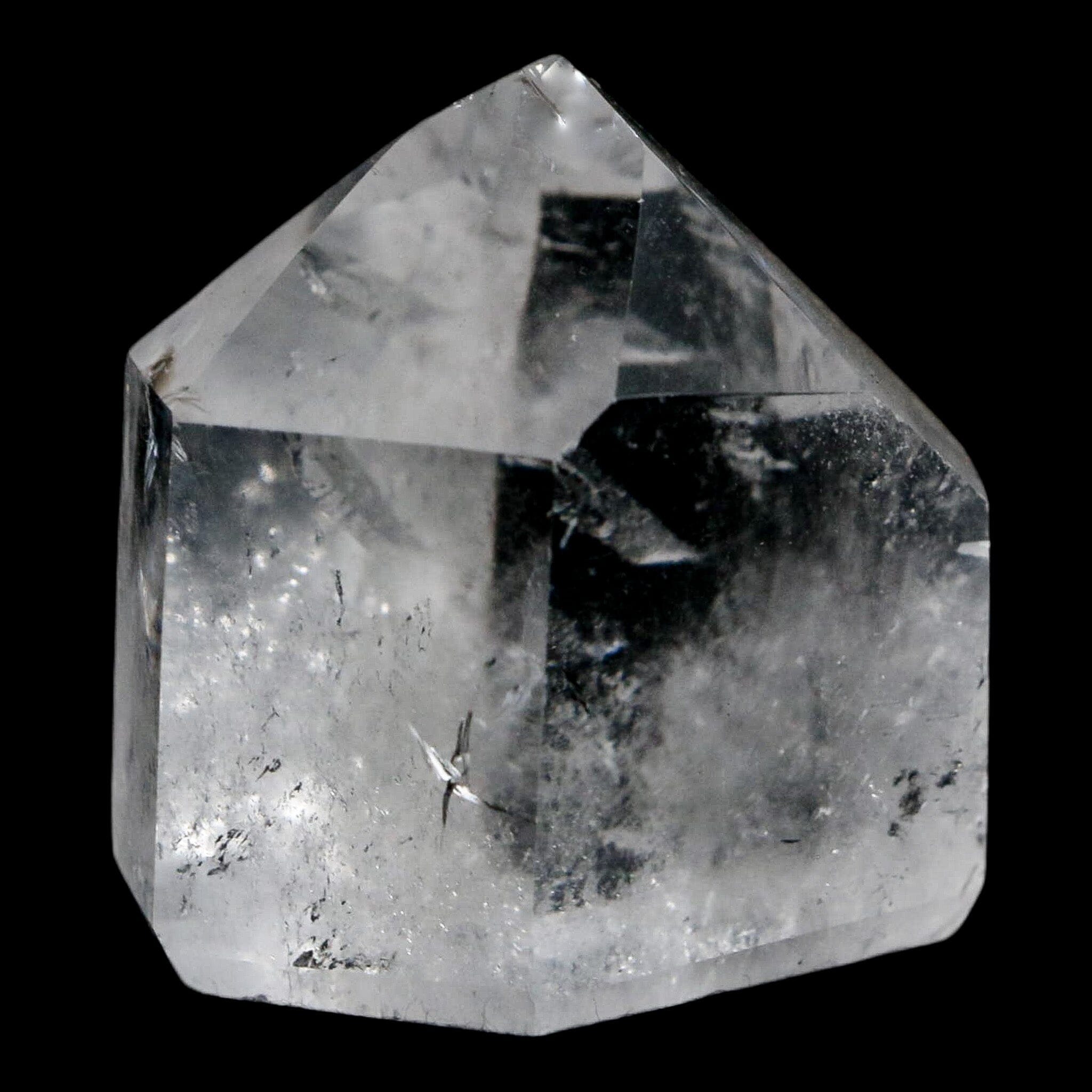 1.7" Crackle Crystal Quartz Tower Point Mineral Specimen Self Standing Brazil - Fossil Age Minerals