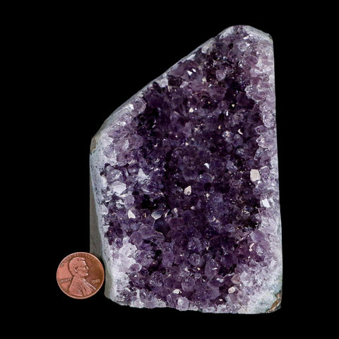 4.1" Rough Purple Amethyst Crystal Cluster Mineral Specimen Brazil Self Standing - Fossil Age Minerals