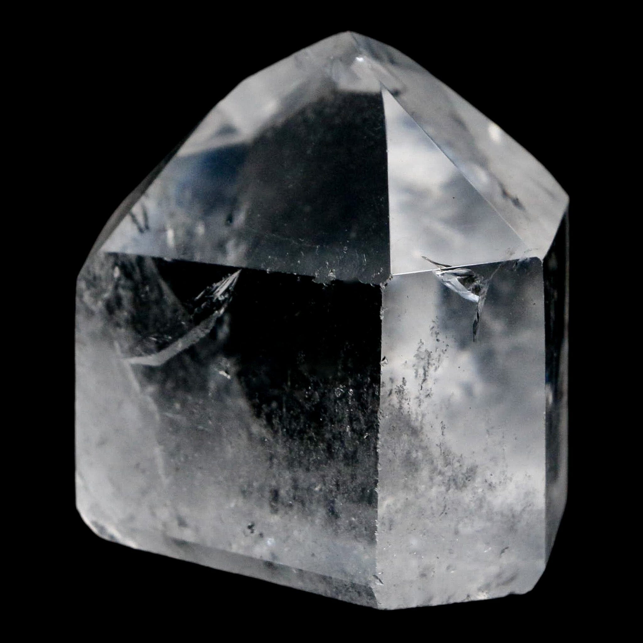1.7" Crackle Crystal Quartz Tower Point Mineral Specimen Self Standing Brazil - Fossil Age Minerals