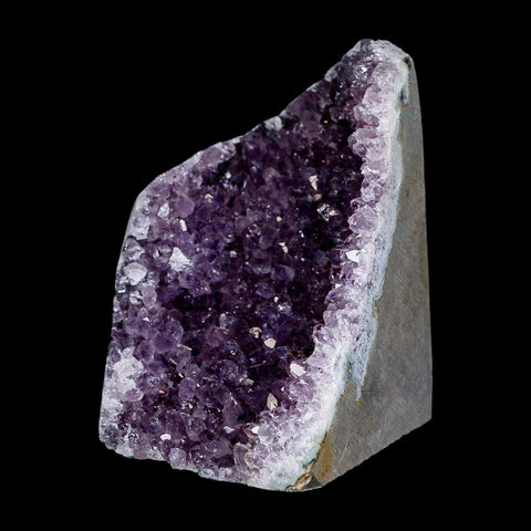 4.1" Rough Purple Amethyst Crystal Cluster Mineral Specimen Brazil Self Standing - Fossil Age Minerals