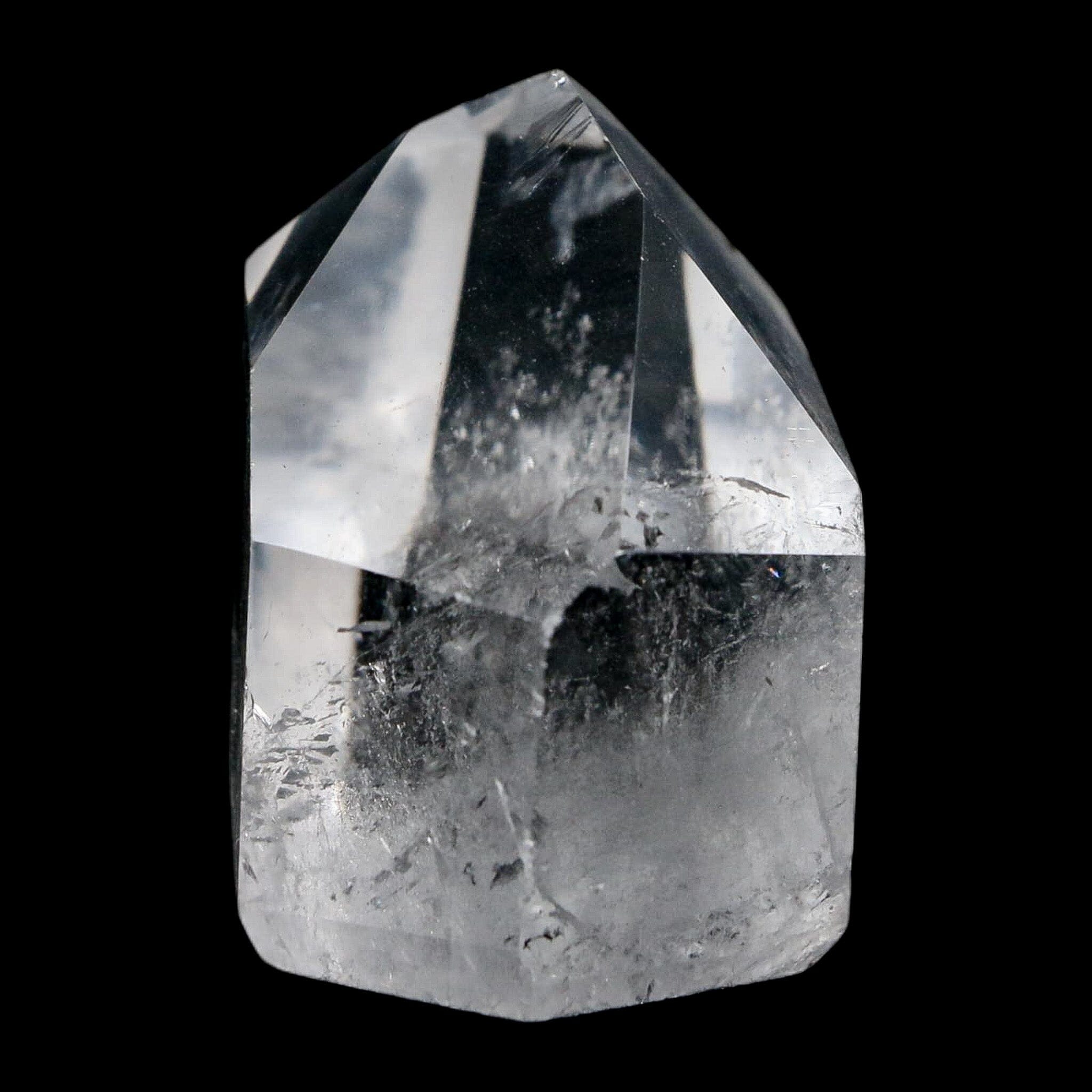 1.7" Crackle Crystal Quartz Tower Point Mineral Specimen Self Standing Brazil - Fossil Age Minerals