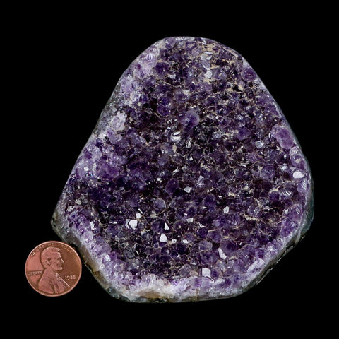 3.5" Rough Purple Amethyst Crystal Cluster Mineral Specimen Brazil Self Standing - Fossil Age Minerals
