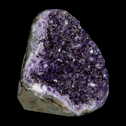 3.5" Rough Purple Amethyst Crystal Cluster Mineral Specimen Brazil Self Standing - Fossil Age Minerals