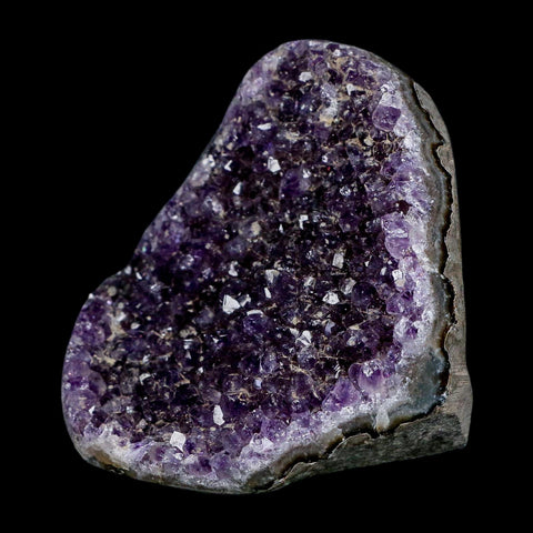 3.5" Rough Purple Amethyst Crystal Cluster Mineral Specimen Brazil Self Standing - Fossil Age Minerals