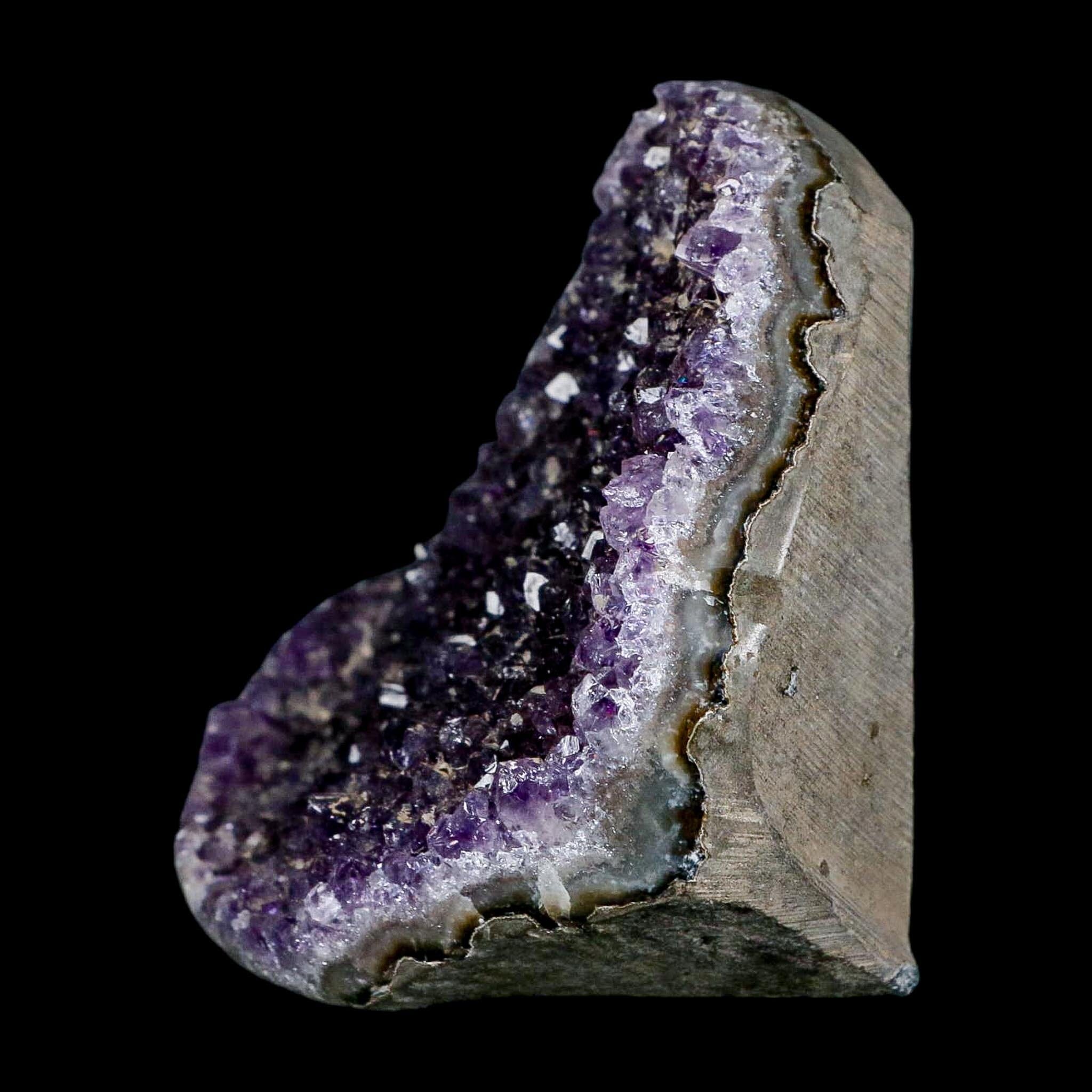 3.5" Rough Purple Amethyst Crystal Cluster Mineral Specimen Brazil Self Standing - Fossil Age Minerals