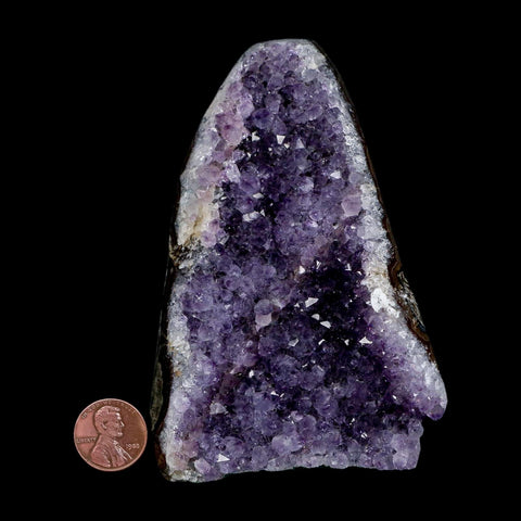 4.4" Rough Purple Amethyst Crystal Cluster Mineral Specimen Brazil Self Standing - Fossil Age Minerals