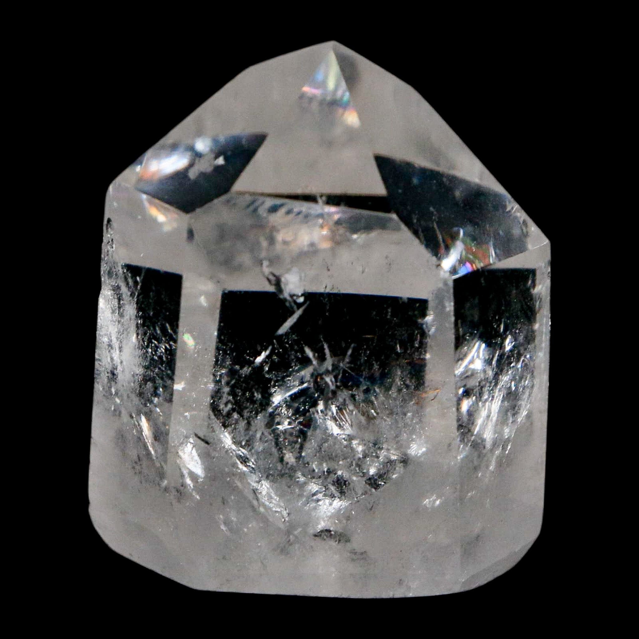 1.8" Crackle Crystal Quartz Tower Point Mineral Specimen Self Standing Brazil - Fossil Age Minerals