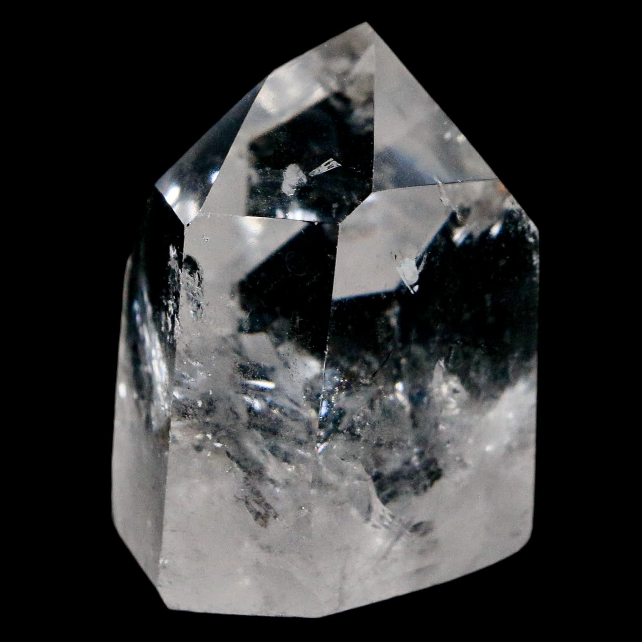 1.8" Crackle Crystal Quartz Tower Point Mineral Specimen Self Standing Brazil - Fossil Age Minerals