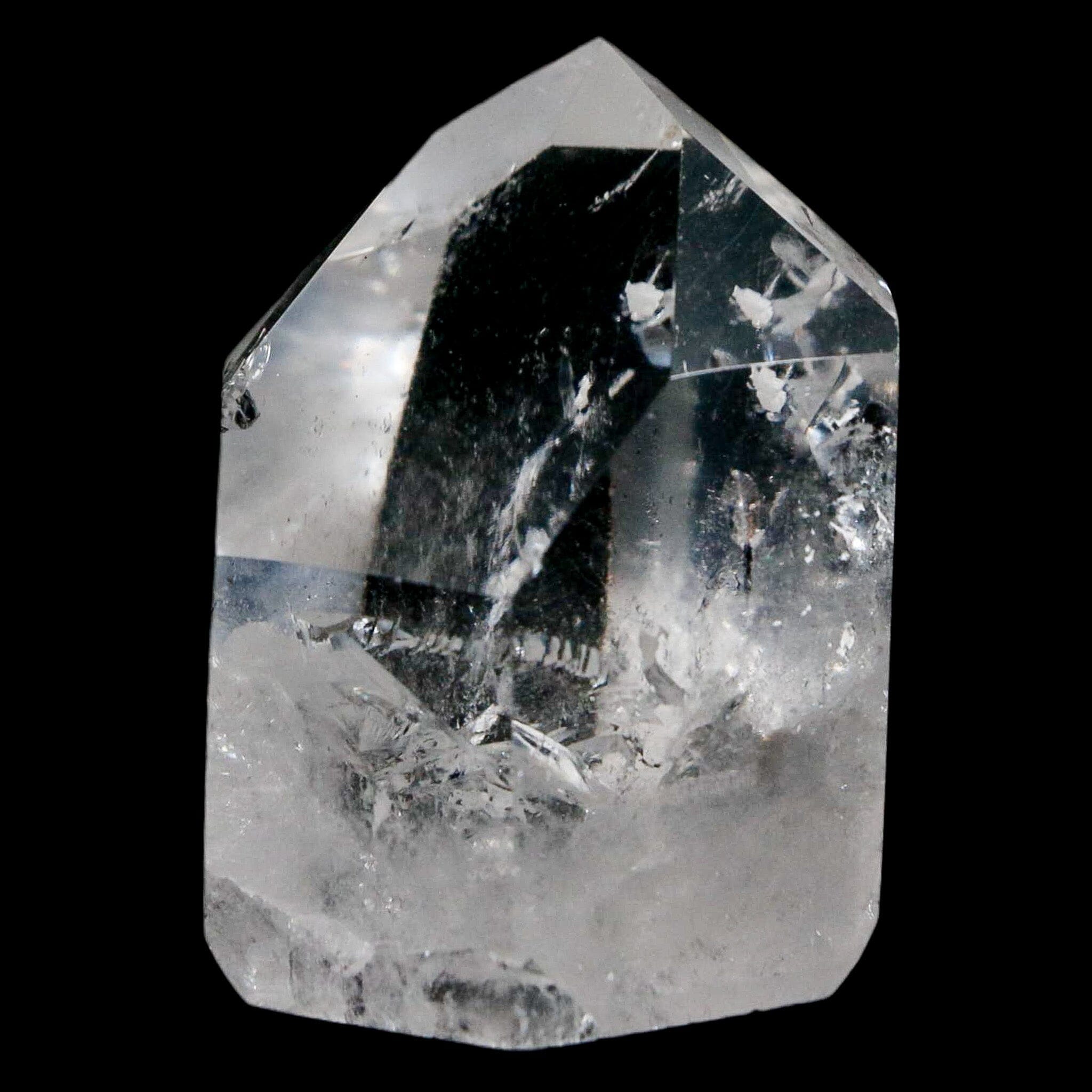 1.8" Crackle Crystal Quartz Tower Point Mineral Specimen Self Standing Brazil - Fossil Age Minerals