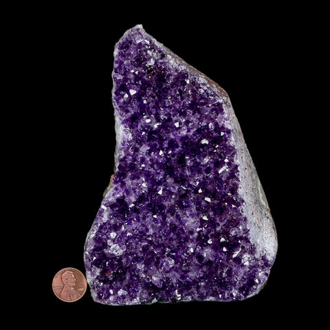 5.9" Rough Purple Amethyst Crystal Cluster Mineral Specimen Brazil Self Standing - Fossil Age Minerals
