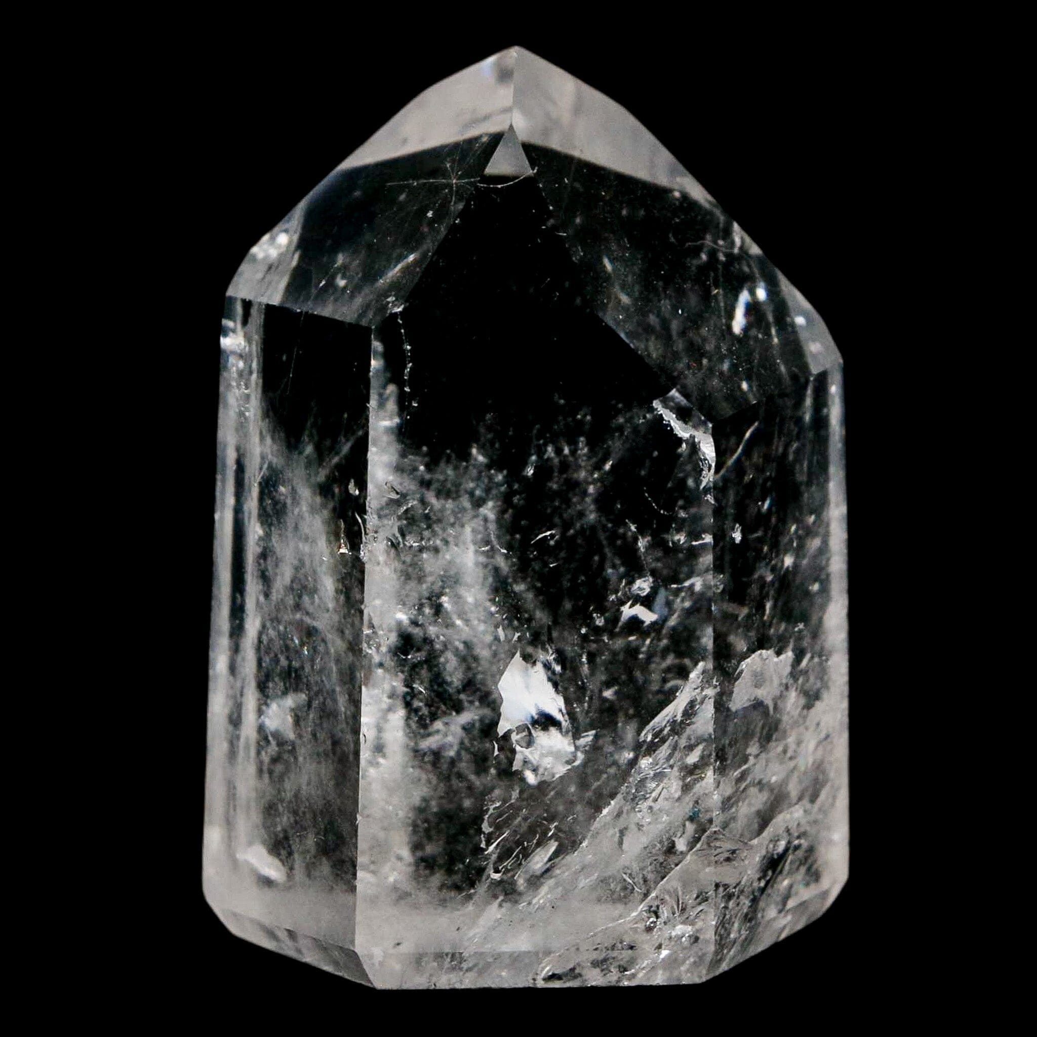 2.2" Crackle Crystal Quartz Tower Point Mineral Specimen Self Standing Brazil - Fossil Age Minerals