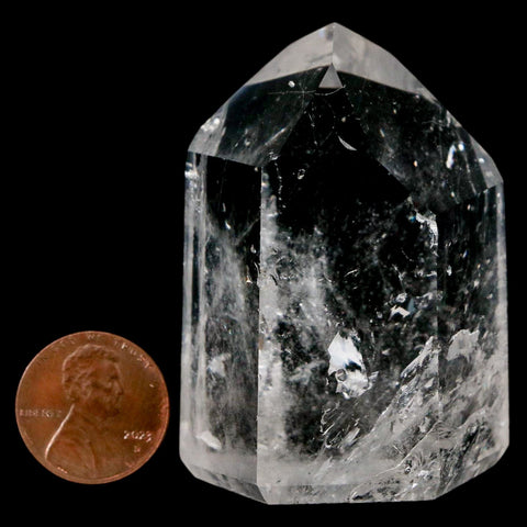 2.2" Crackle Crystal Quartz Tower Point Mineral Specimen Self Standing Brazil - Fossil Age Minerals