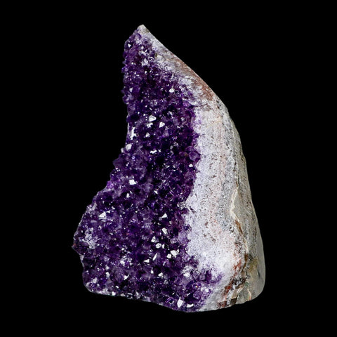 5.9" Rough Purple Amethyst Crystal Cluster Mineral Specimen Brazil Self Standing - Fossil Age Minerals