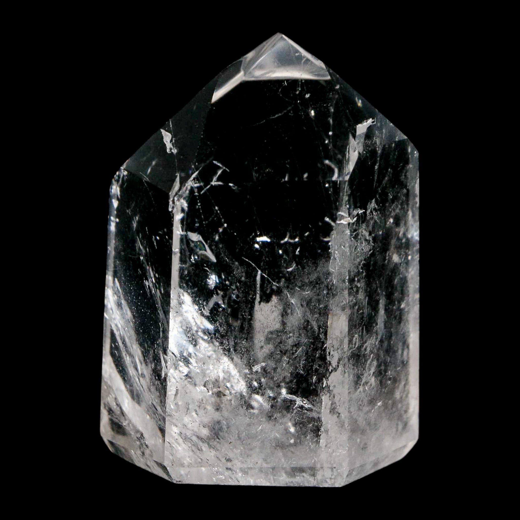 2.2" Crackle Crystal Quartz Tower Point Mineral Specimen Self Standing Brazil - Fossil Age Minerals