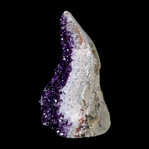 5.9" Rough Purple Amethyst Crystal Cluster Mineral Specimen Brazil Self Standing - Fossil Age Minerals