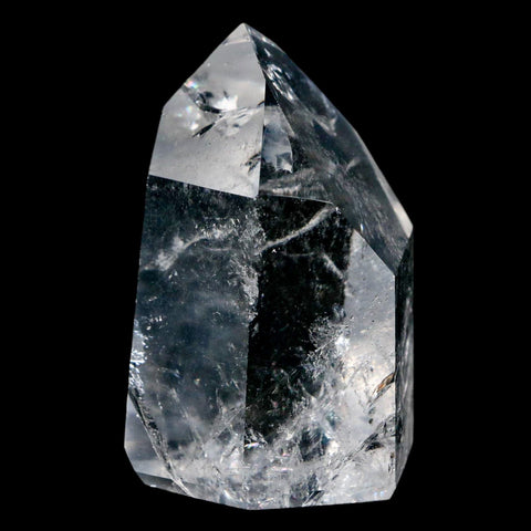 2.3" Crackle Crystal Quartz Tower Point Mineral Specimen Self Standing Brazil - Fossil Age Minerals