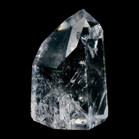 2.3" Crackle Crystal Quartz Tower Point Mineral Specimen Self Standing Brazil - Fossil Age Minerals