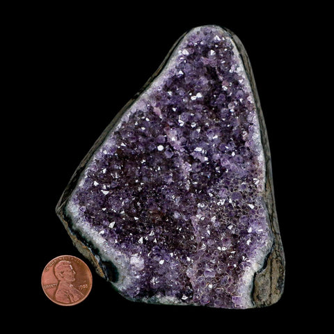 3.9" Rough Purple Amethyst Crystal Cluster Mineral Specimen Brazil Self Standing - Fossil Age Minerals