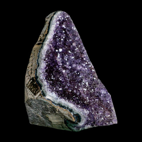 3.9" Rough Purple Amethyst Crystal Cluster Mineral Specimen Brazil Self Standing - Fossil Age Minerals
