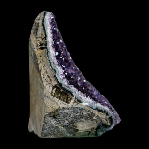 3.9" Rough Purple Amethyst Crystal Cluster Mineral Specimen Brazil Self Standing - Fossil Age Minerals