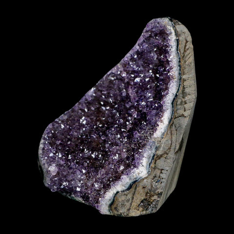 3.9" Rough Purple Amethyst Crystal Cluster Mineral Specimen Brazil Self Standing - Fossil Age Minerals