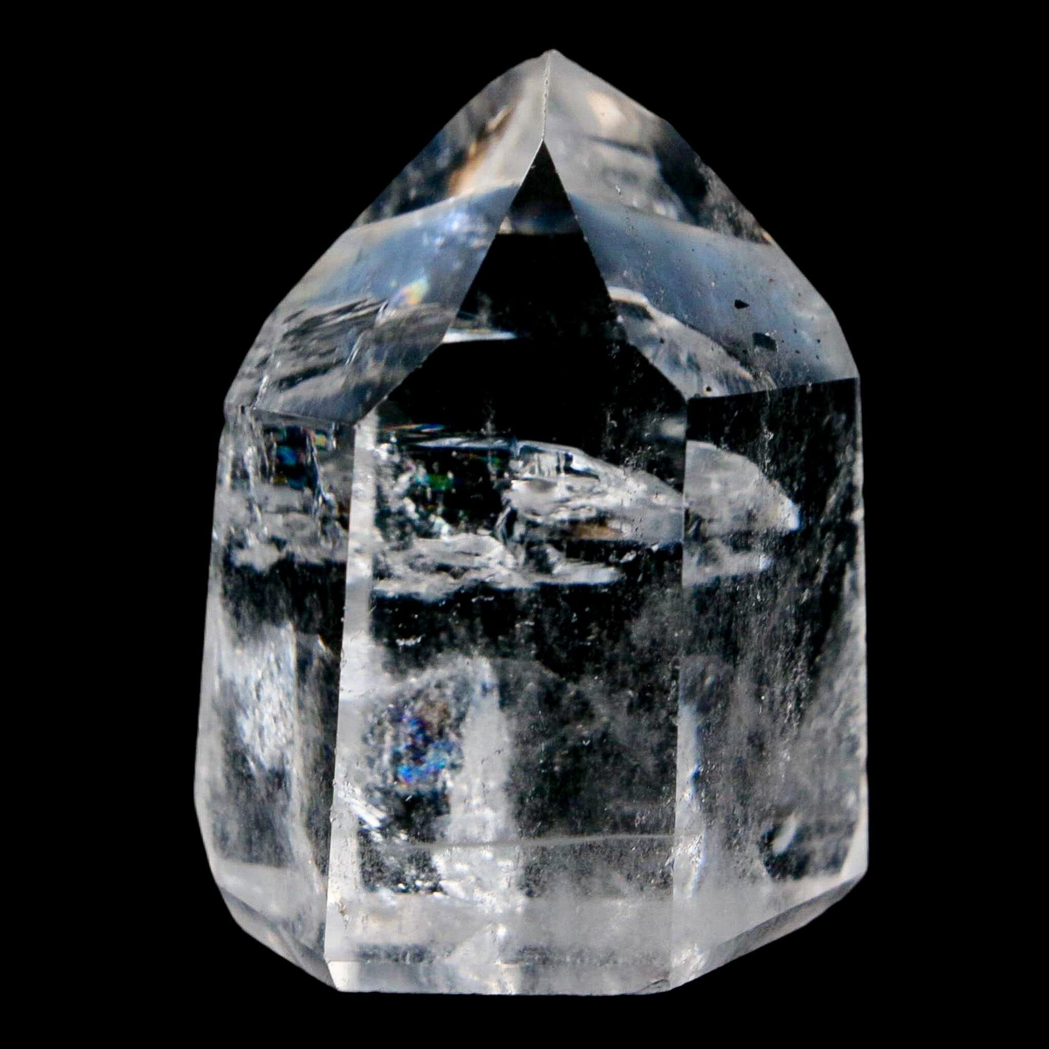 1.8" Crackle Crystal Quartz Tower Point Mineral Specimen Self Standing Brazil - Fossil Age Minerals
