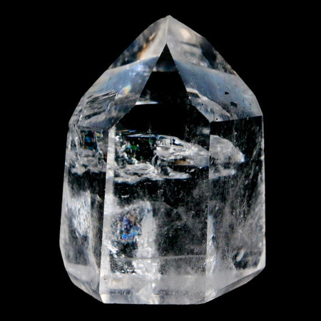 1.8" Crackle Crystal Quartz Tower Point Mineral Specimen Self Standing Brazil