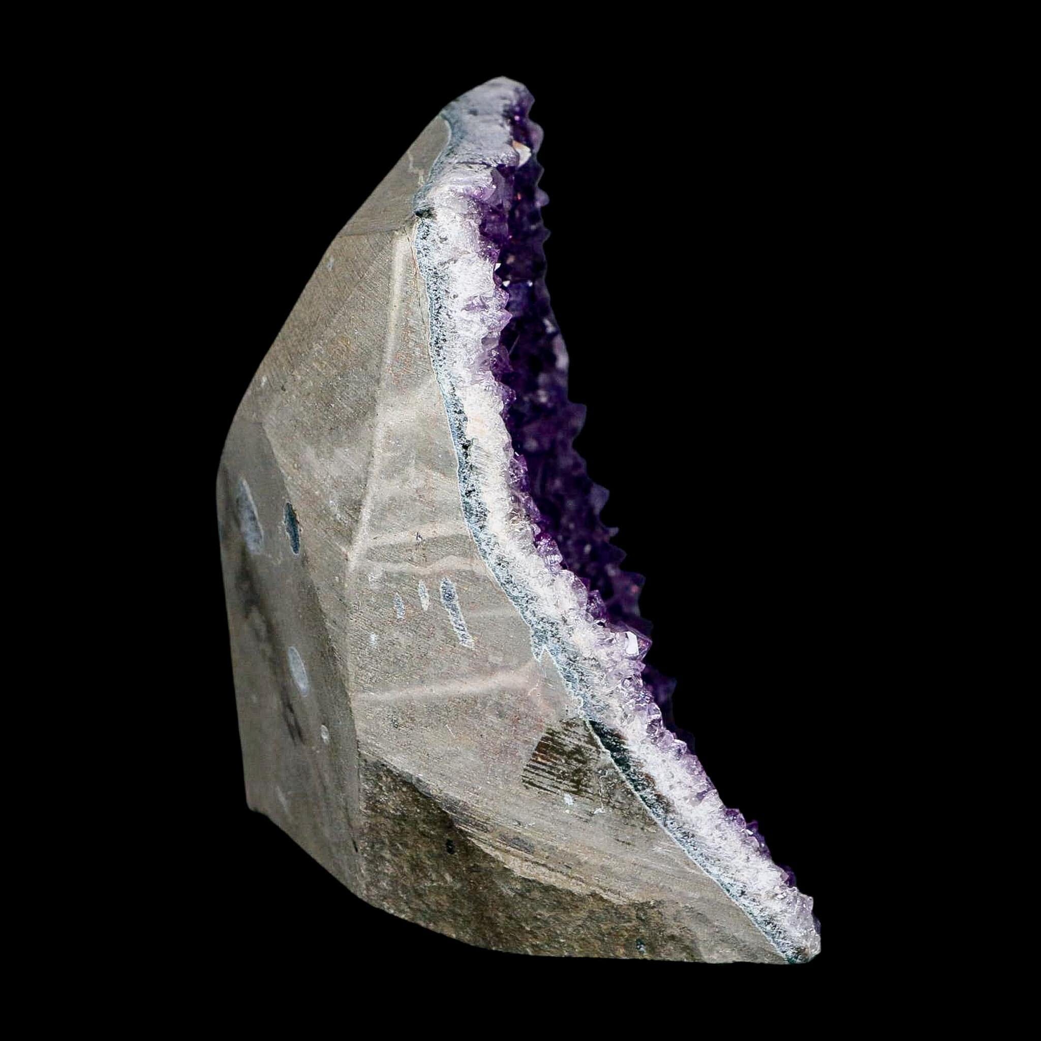 4.7" Rough Purple Amethyst Crystal Cluster Mineral Specimen Brazil Self Standing - Fossil Age Minerals