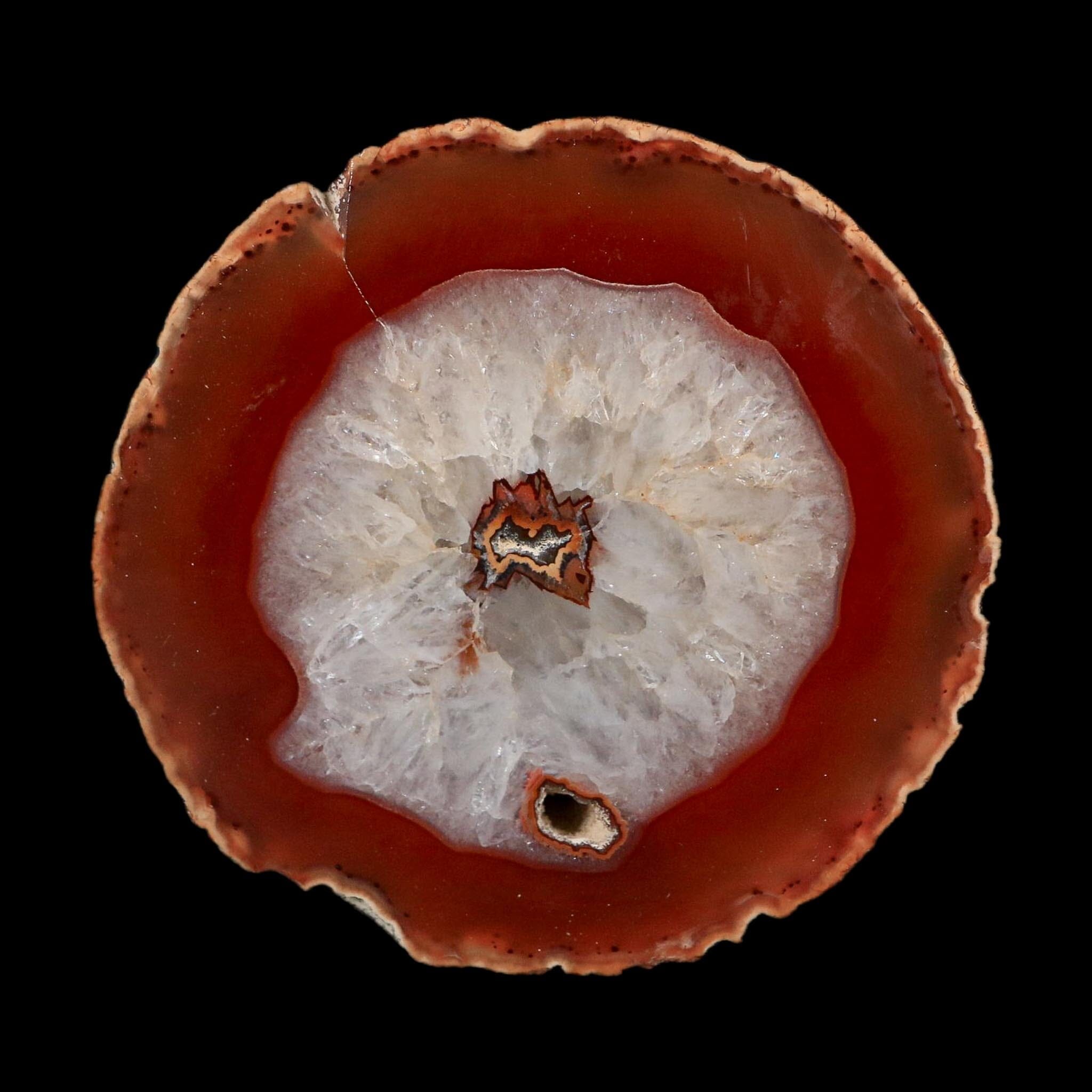 4.2" Polished Cut Agate Geode Crystal Quarts Chalcedony Mineral Specimen