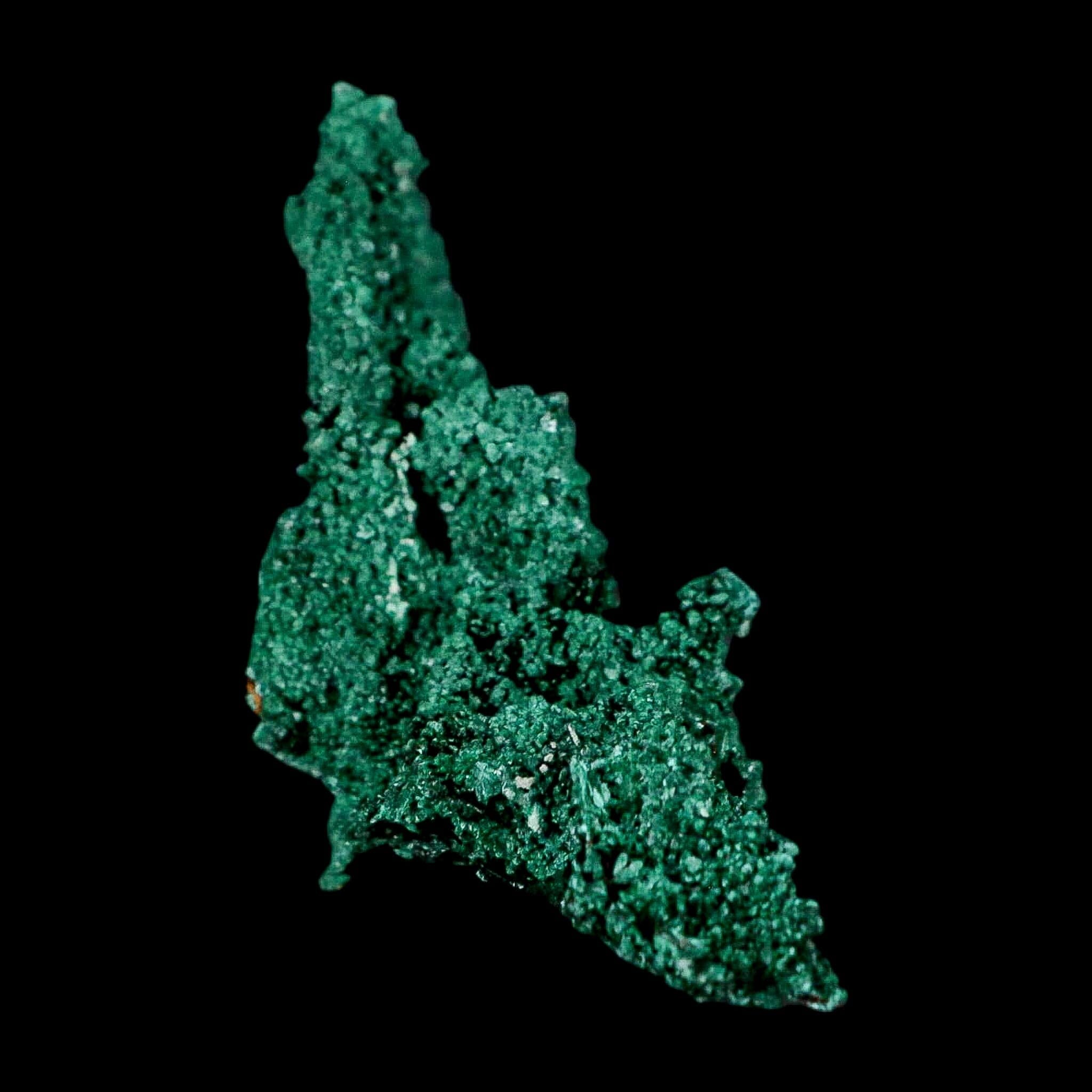3.8" Dark Green Malachite Crystal Mineral Specimen Tiznit Province Morocco - Fossil Age Minerals