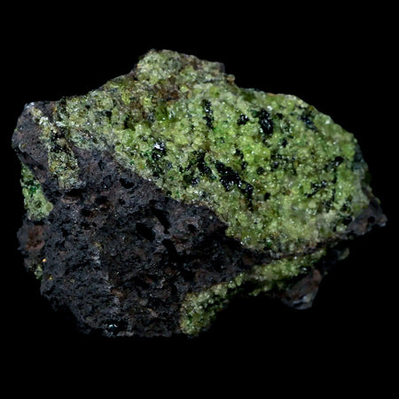 XL 4.1" Natural Emerald Peridot Crystal Minerals On Volcanic Rock Gila, Arizona