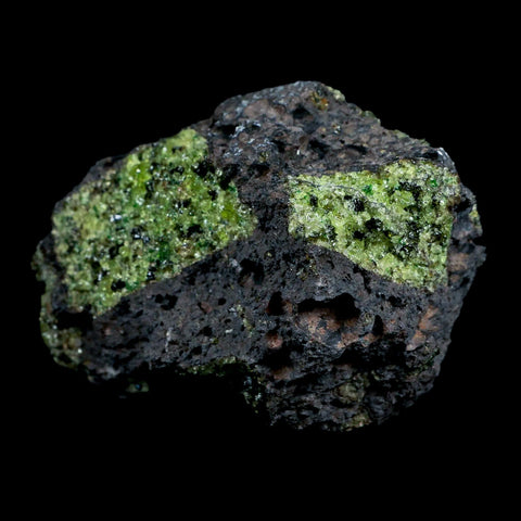 XL 4.1" Natural Emerald Peridot Crystal Minerals On Volcanic Rock Gila, Arizona - Fossil Age Minerals