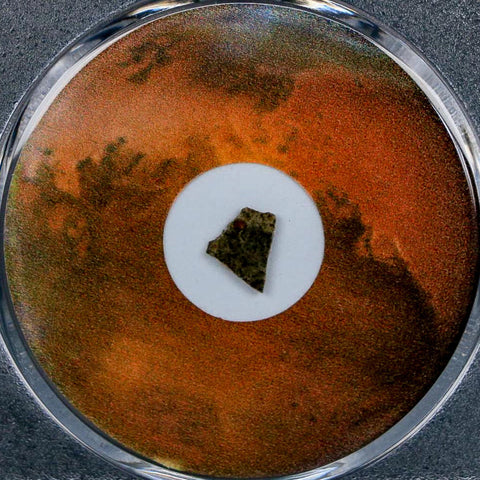 Mars Rock Martian Meteorite Amgala 001 Shergottite Olivine-Phyric COA And Display - Fossil Age Minerals