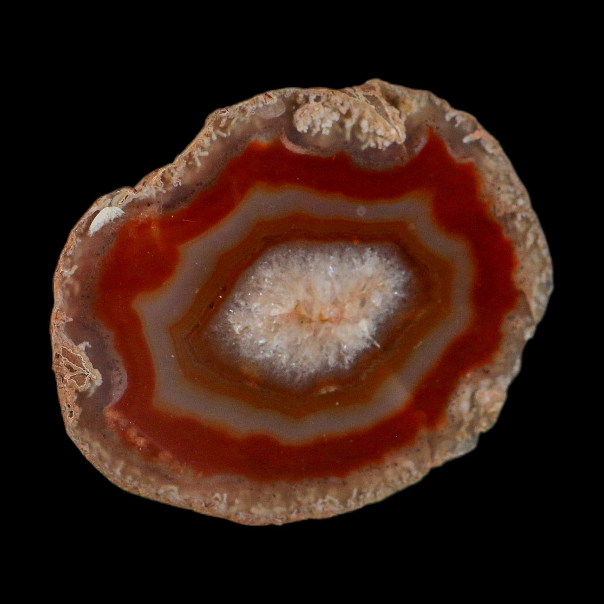 4.7" Polished Cut Agate Geode Crystal Quarts Chalcedony Mineral Specimen