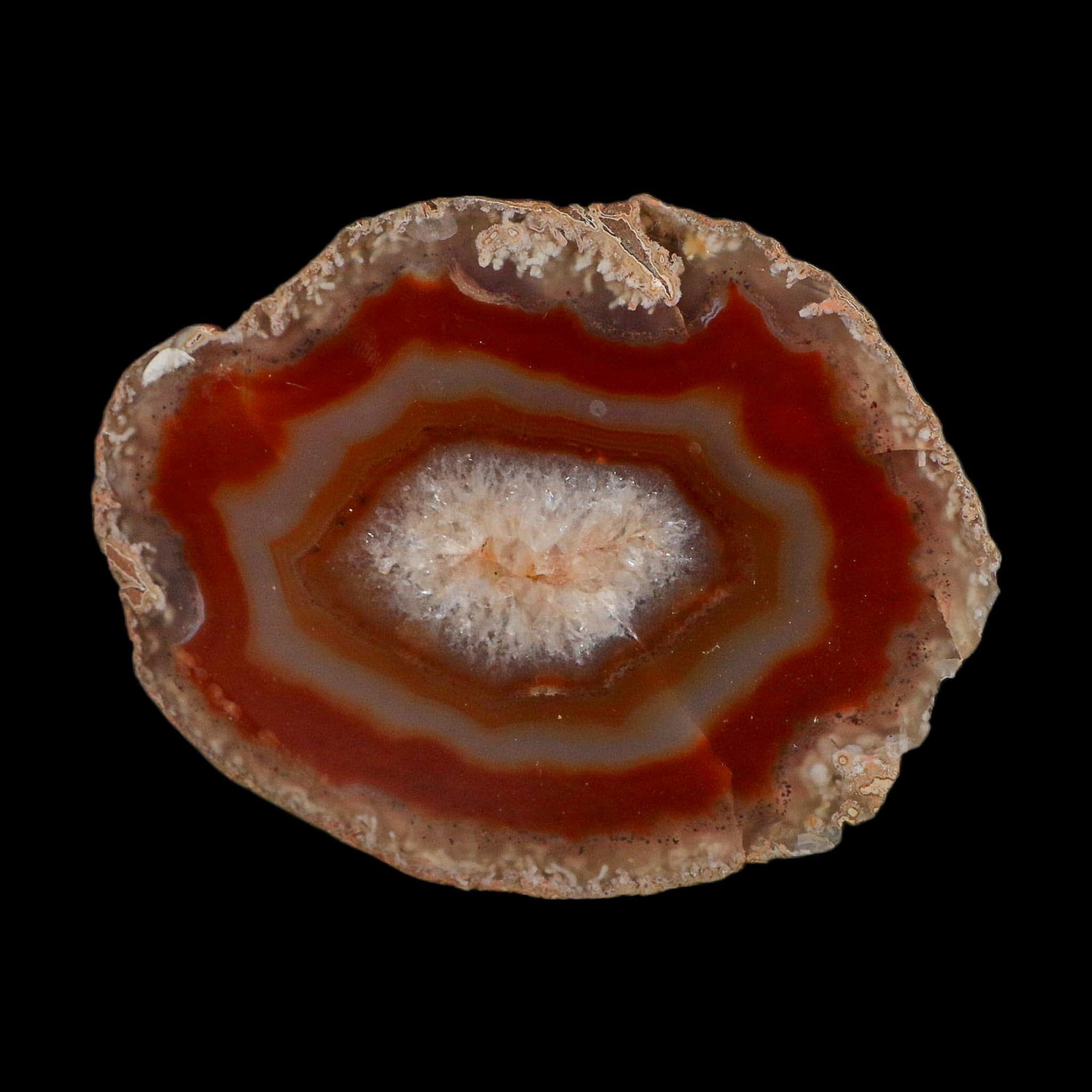 4.7" Polished Cut Agate Geode Crystal Quarts Chalcedony Mineral Specimen