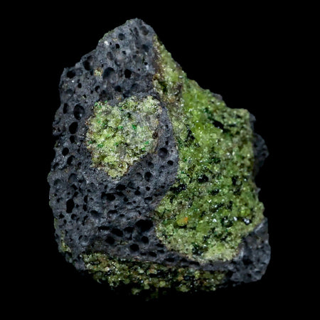 XL 3.2" Natural Emerald Peridot Crystal Minerals On Volcanic Rock Gila, Arizona