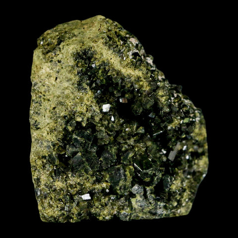 2.1" Rough Deep Green Epidote Crystal Quartz Mineral Specimen Canete Province Peru - Fossil Age Minerals