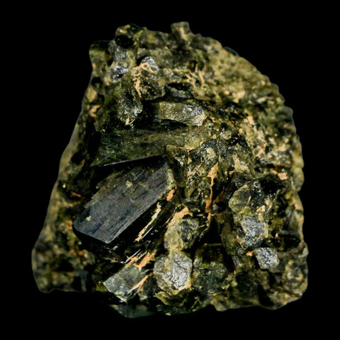 2.3" Rough Deep Green Epidote Crystal Quartz Mineral Specimen Canete Province Peru - Fossil Age Minerals