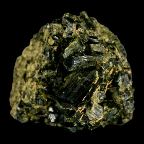 2.3" Rough Deep Green Epidote Crystal Quartz Mineral Specimen Canete Province Peru - Fossil Age Minerals
