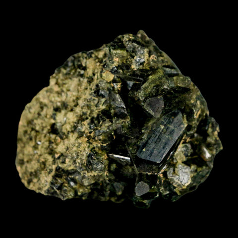 2.3" Rough Deep Green Epidote Crystal Quartz Mineral Specimen Canete Province Peru - Fossil Age Minerals