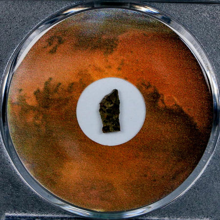 Mars Rock Martian Meteorite Amgala 001 Shergottite Olivine-Phyric COA And Display